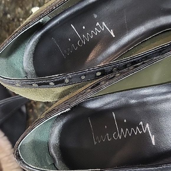 Luichiny Suede Green And Black Women's Shoes Size 9 - Picture 3 of 4